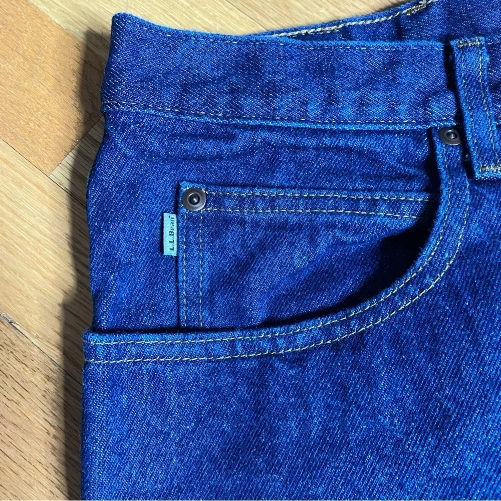 LL Bean Relaxed Fit Men's Denim Jeans 42x34 Denim 100% Cotton Workwear Straight - Picture 4 of 8